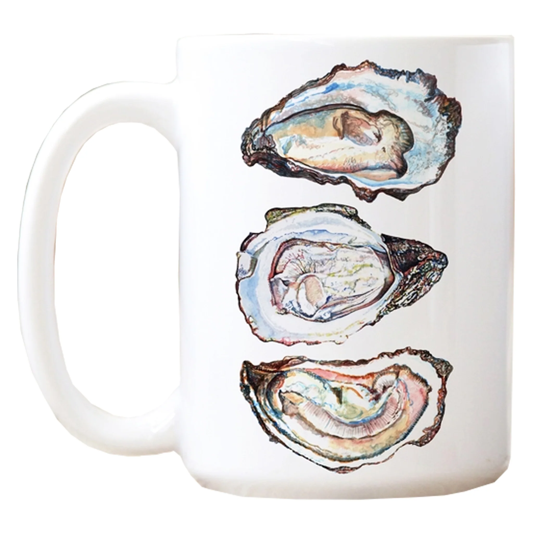 Oyster Shells Watercolor Art Mug