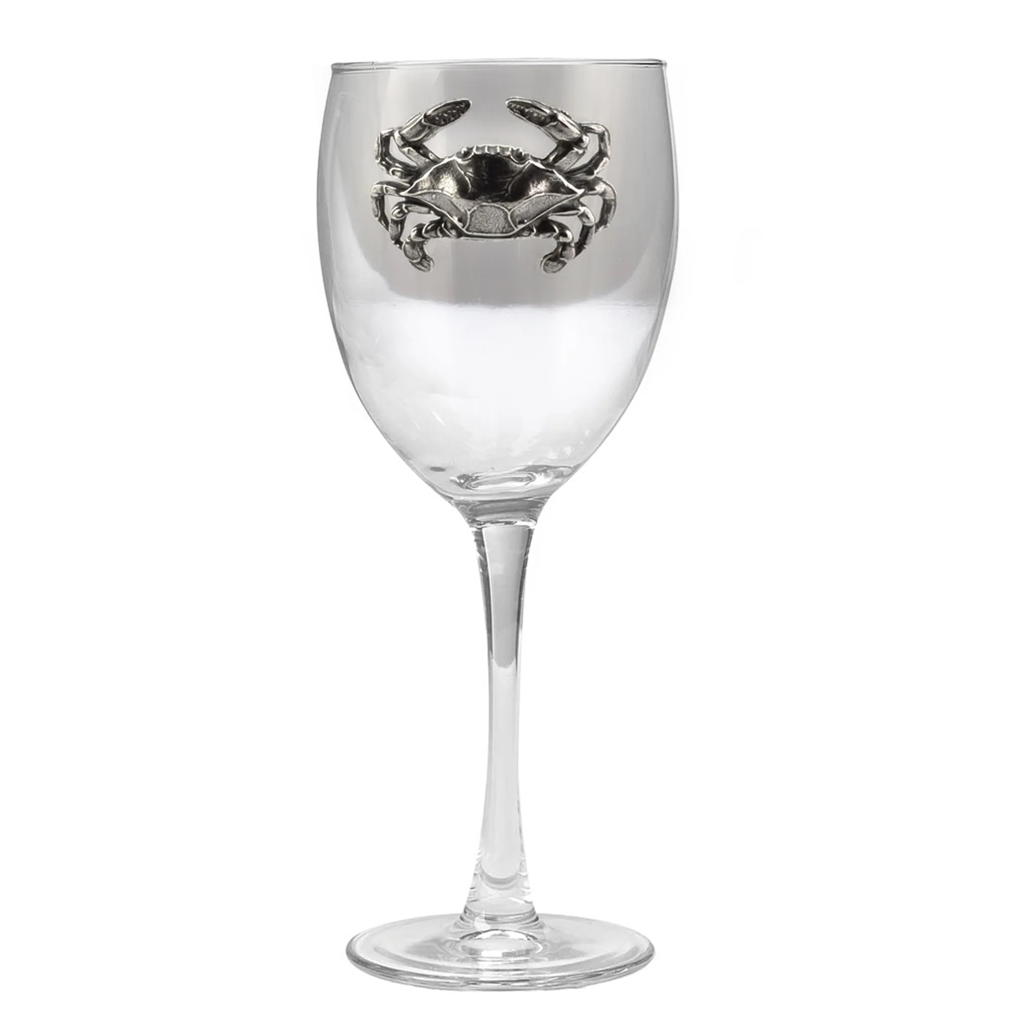 Pewter Natural Crab Stemmed Wine Glass