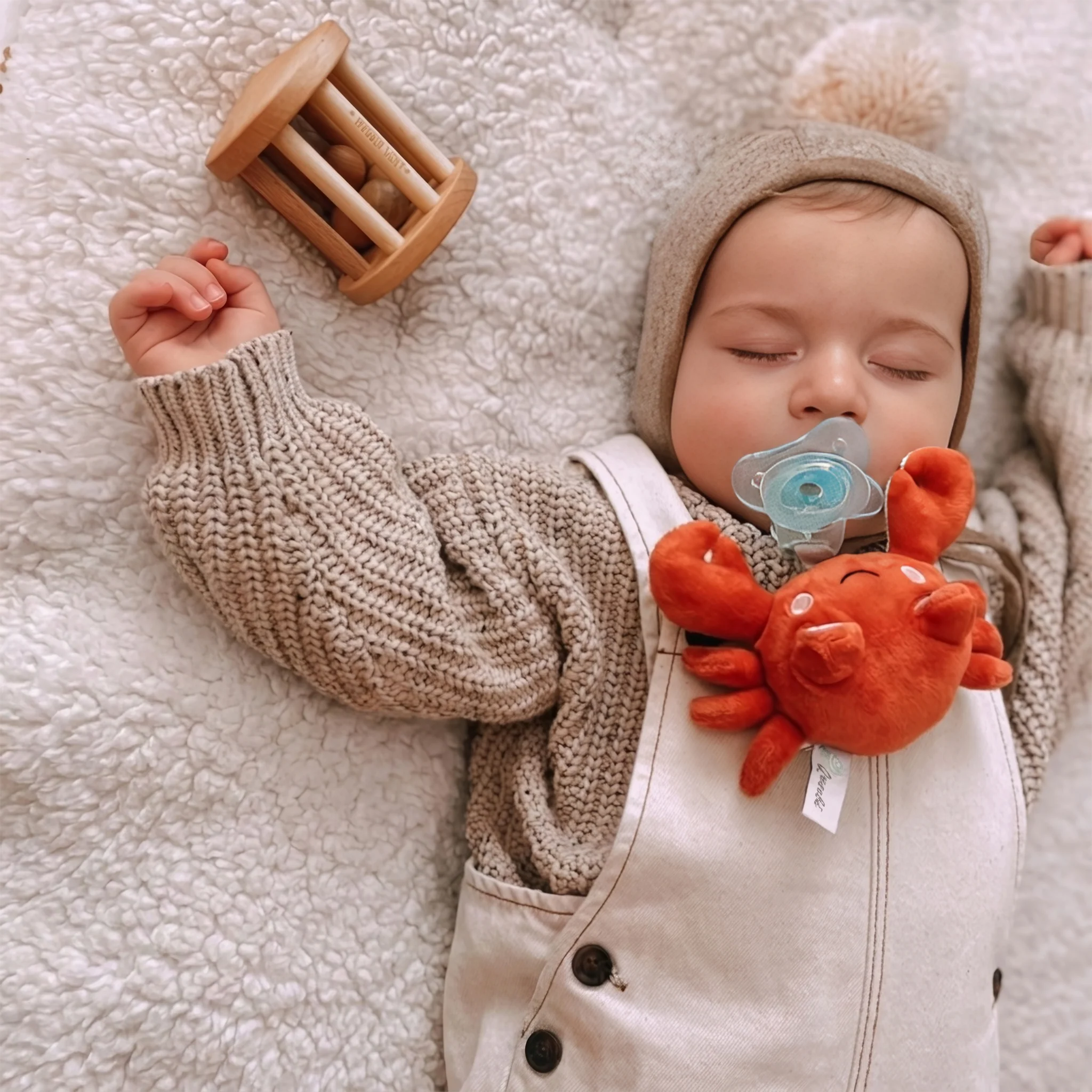 Plush Crab Toy Baby Pacifier Pacibuddy - Image 3