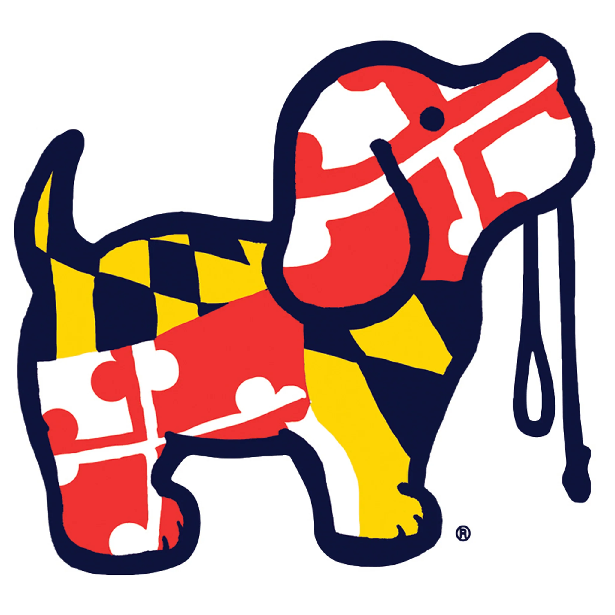 Puppie Love® Maryland Flag Pattern Pup Decal Sticker