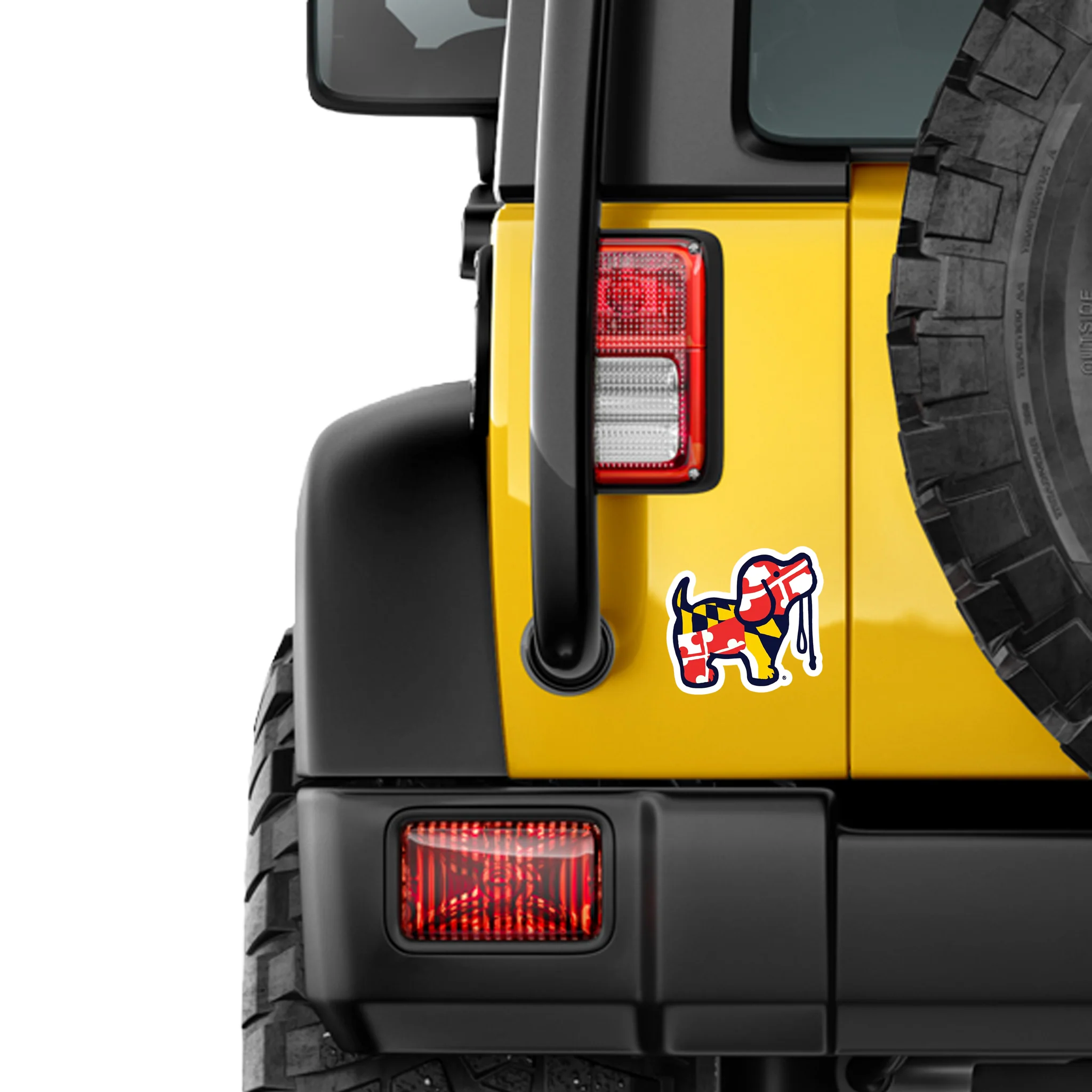 Puppie Love® Maryland Flag Pattern Pup Decal Sticker - Image 3