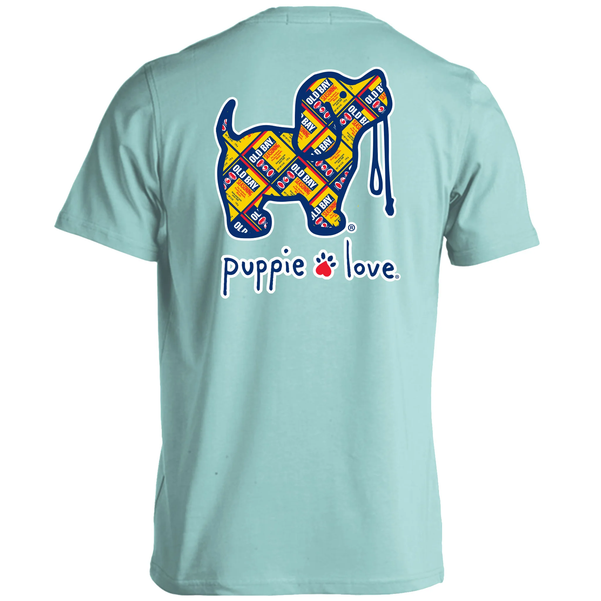 Puppie Love® Old Bay Can Pattern Pup Adult T-Shirt
