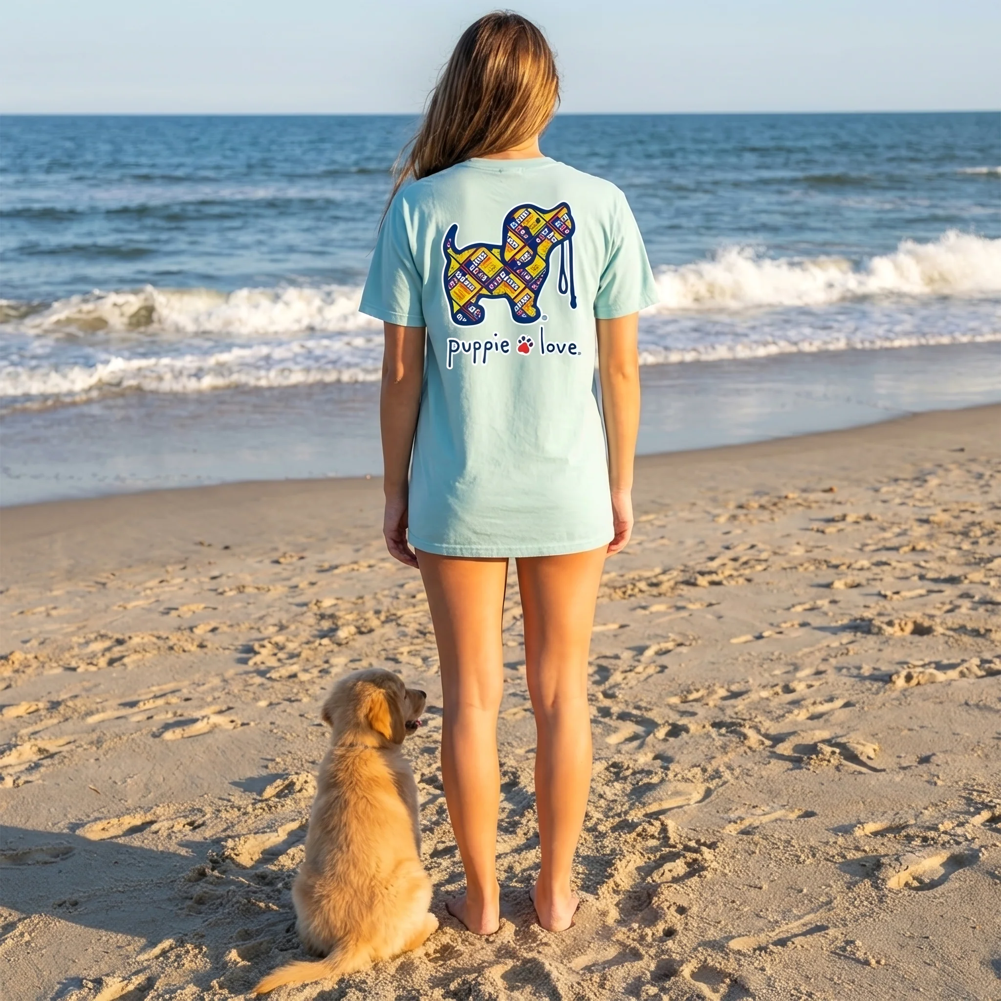 Puppie Love® Old Bay Can Pattern Pup Adult T-Shirt - Image 2