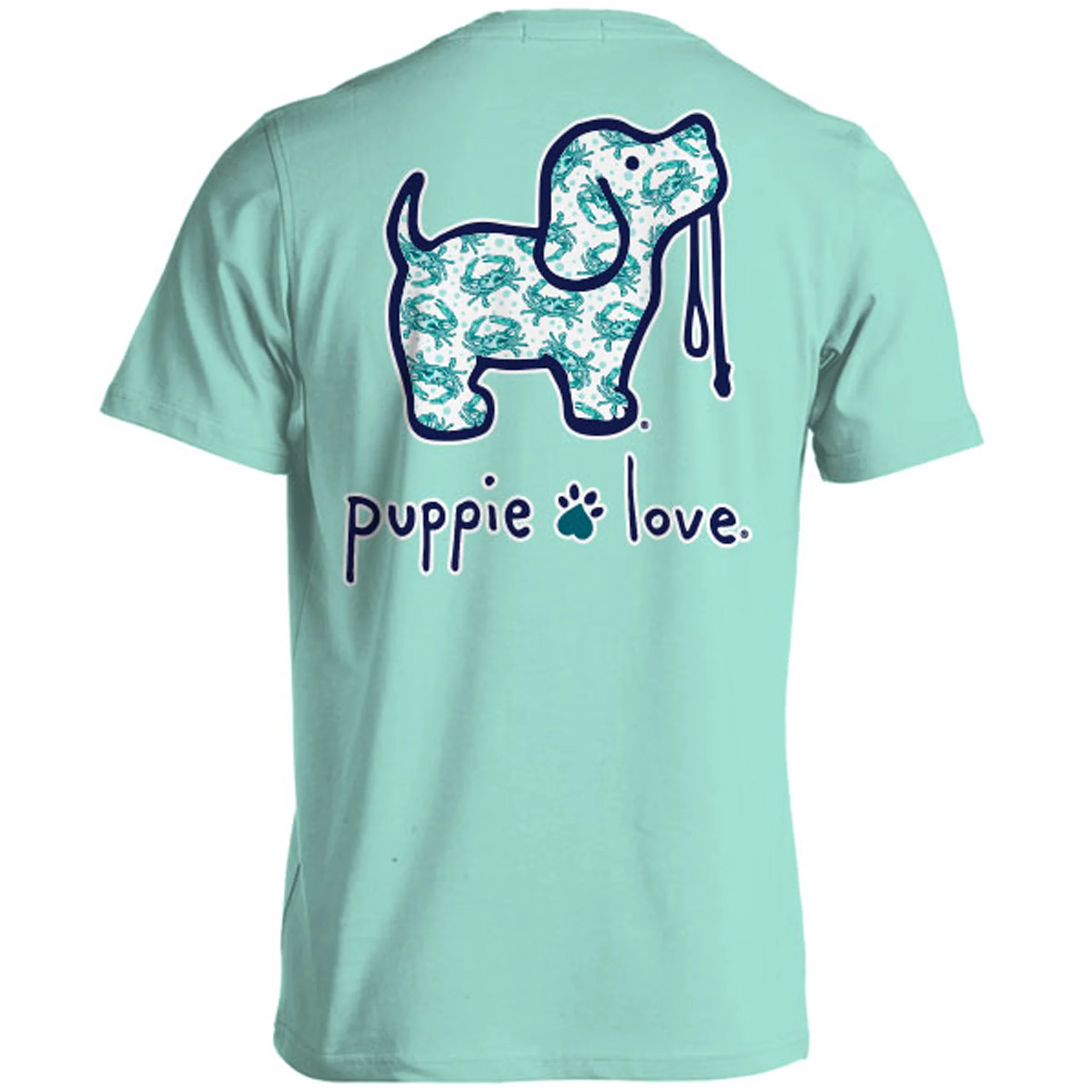 Puppie Love® Crab Pattern Pup Adult T-Shirt