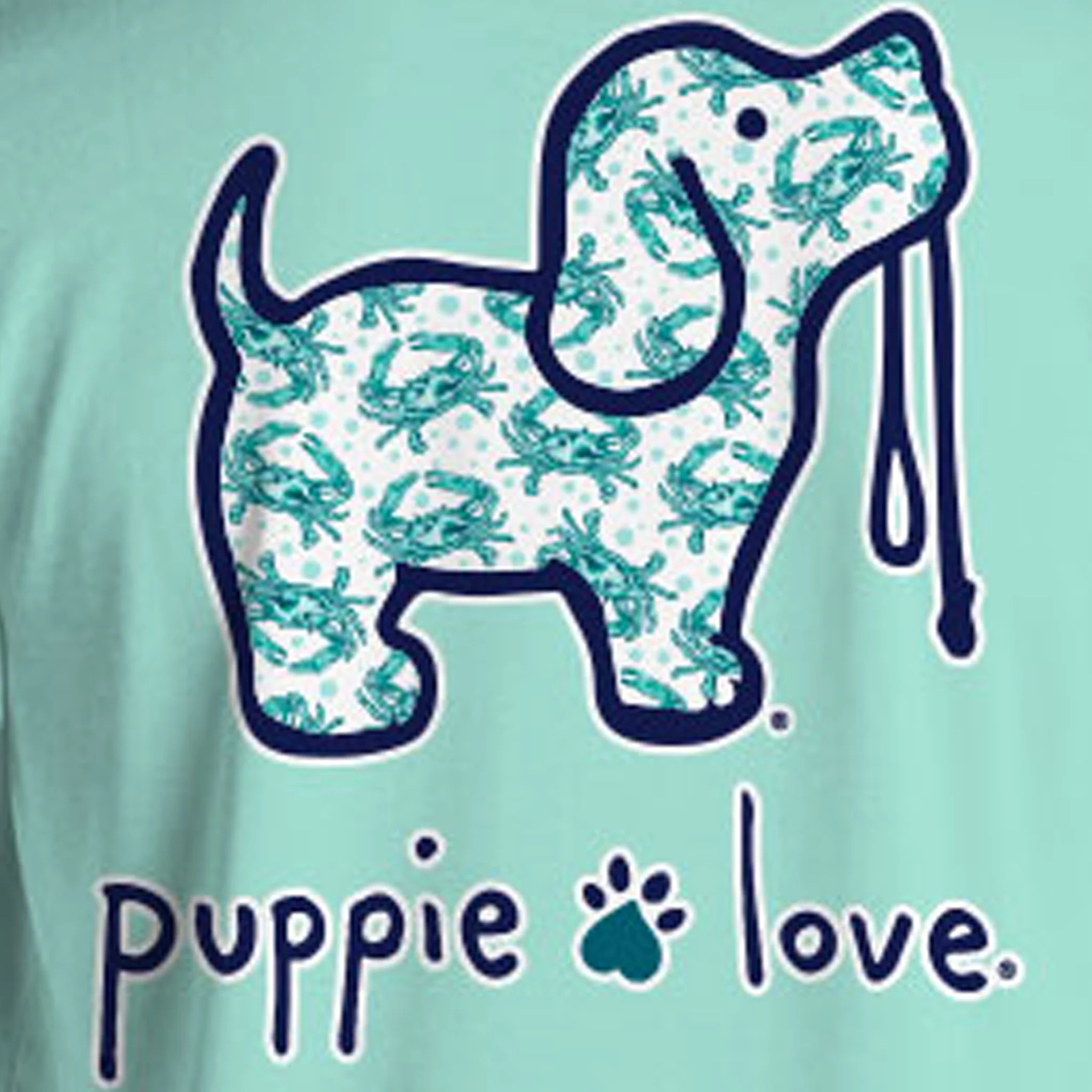 Puppie Love® Crab Pattern Pup Adult T-Shirt - Image 4
