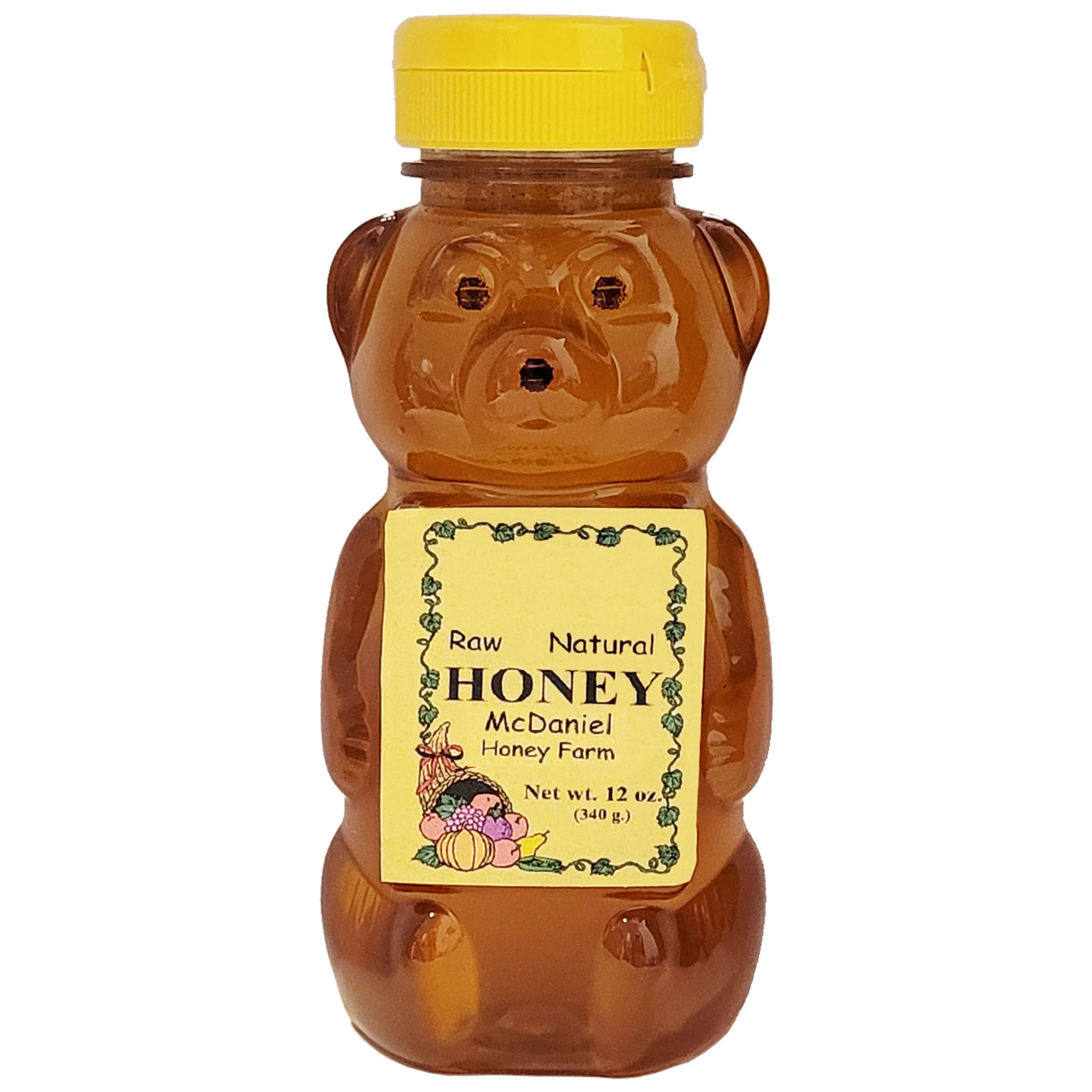 Pure Raw Natural Honey Bear 12oz.