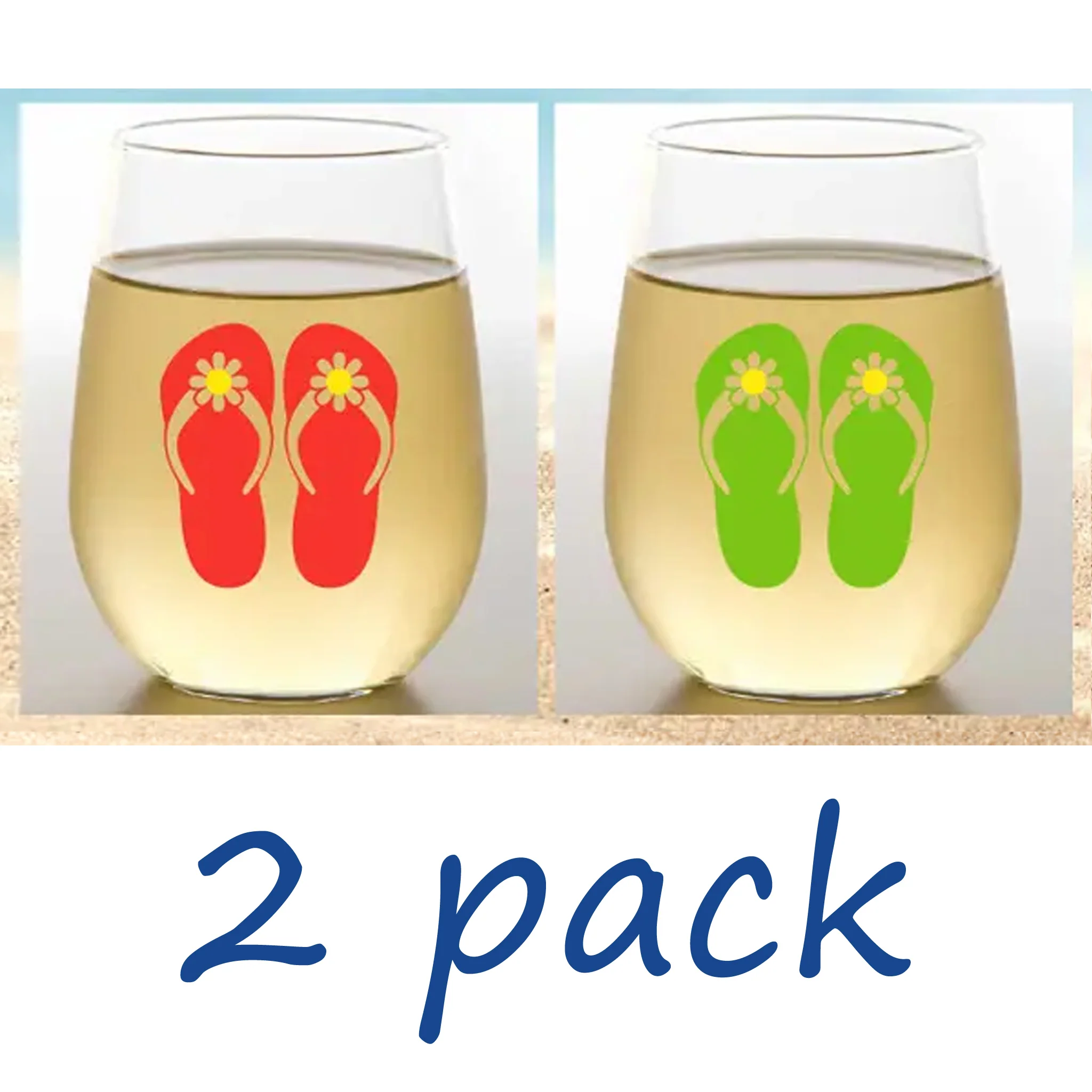 Shatterproof Stemless Wine Set of 2 - Assorted Designs - Image 9