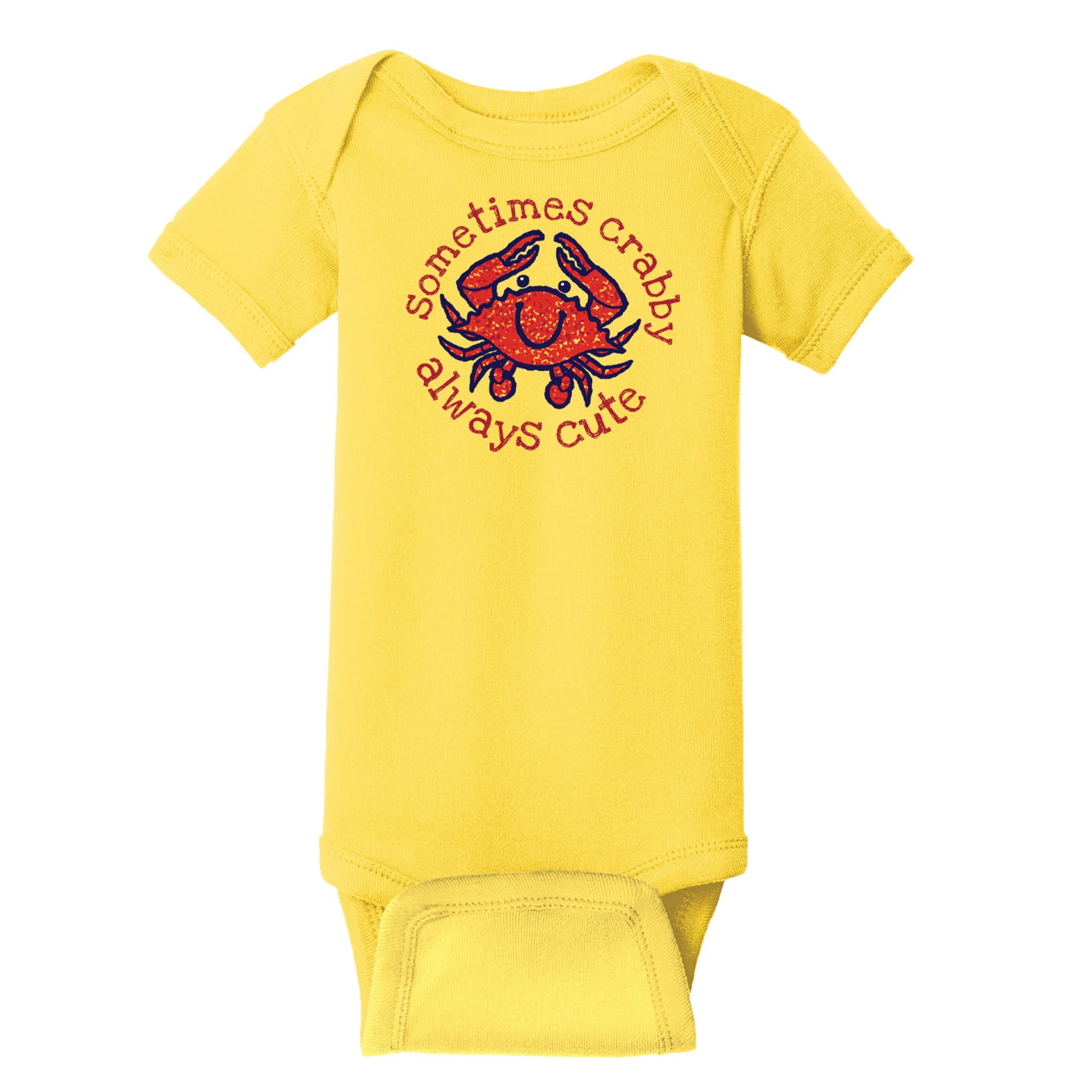 Sometimes Crabby Always Cute Yellow Onesie