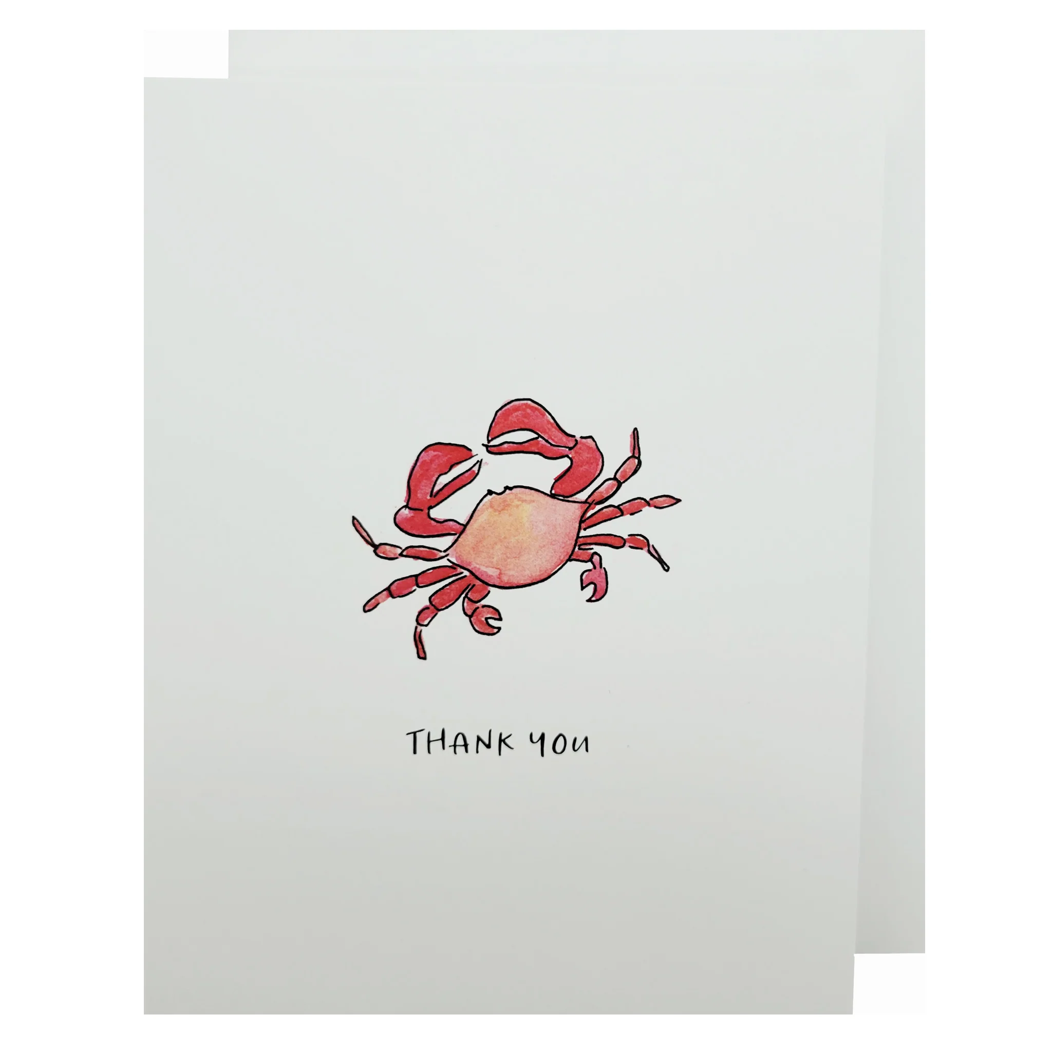Thank You Red Crab Note Card