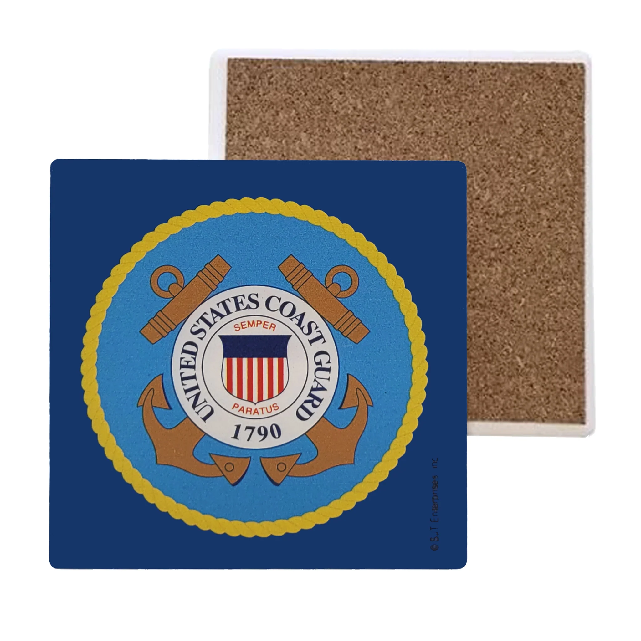 U. S. Coast Guard Logo Absorbent Stone Coaster