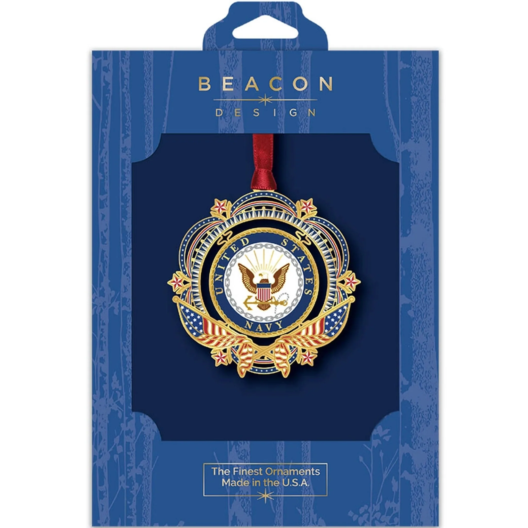 United States Navy Patriotic Brass Ornament - Image 2
