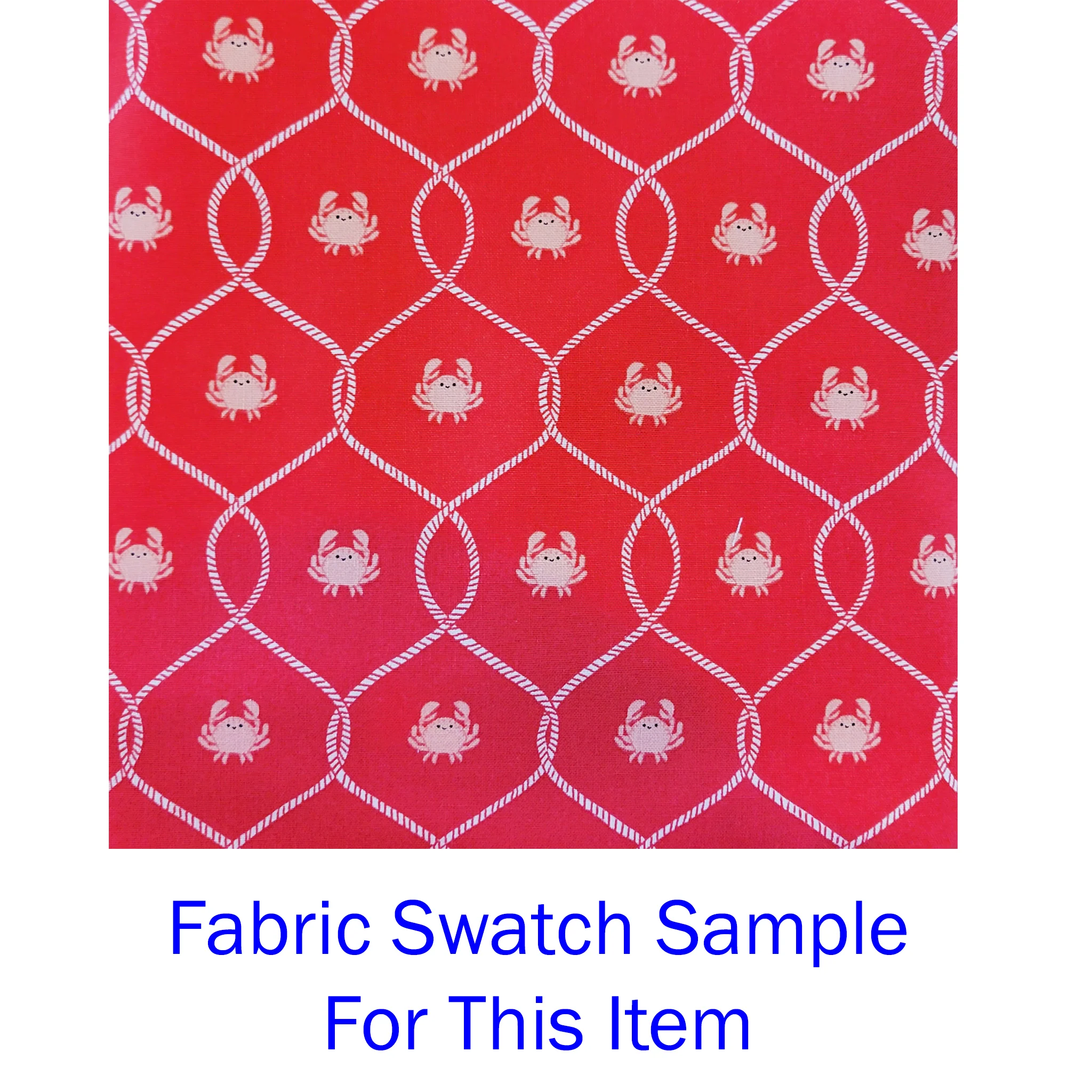Pink Crabs and White Net Red Potholder - Image 2